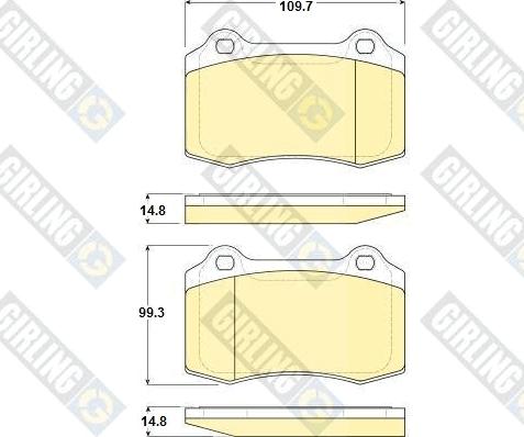 Girling 6115379 - Тормозные колодки, дисковые, комплект avtokuzovplus.com.ua