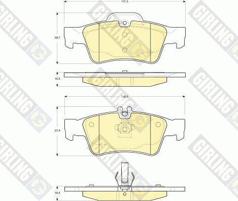 Girling 6115462 - Тормозные колодки, дисковые, комплект autodnr.net