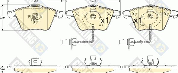 Girling 6115542 - Гальмівні колодки, дискові гальма autocars.com.ua