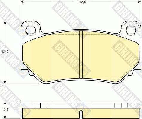 Girling 6115686 - Гальмівні колодки, дискові гальма autocars.com.ua