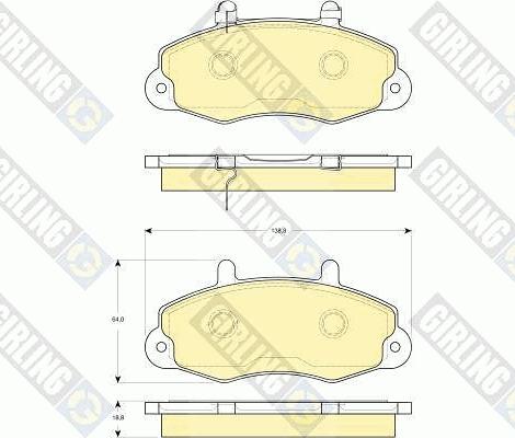 Girling 6115724 - Гальмівні колодки, дискові гальма autocars.com.ua