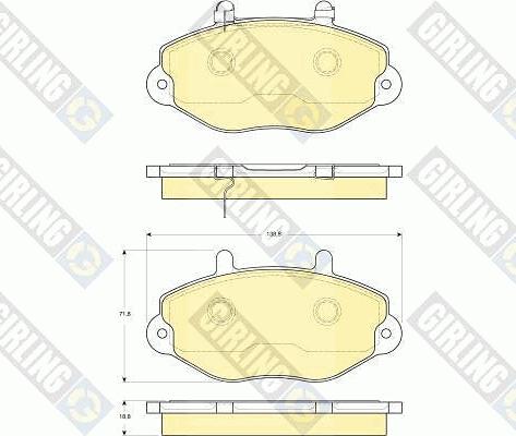 Girling 6115734 - Гальмівні колодки, дискові гальма autocars.com.ua