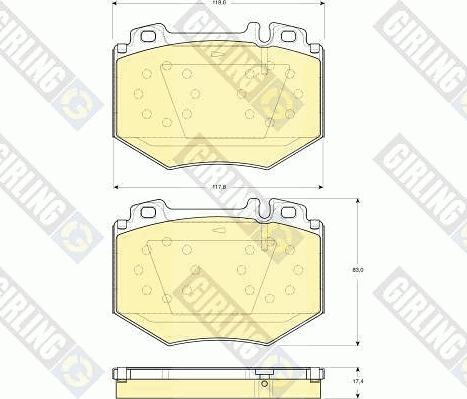 Girling 6115759 - Гальмівні колодки, дискові гальма autocars.com.ua