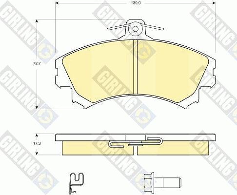 Girling 6115841 - Гальмівні колодки, дискові гальма autocars.com.ua