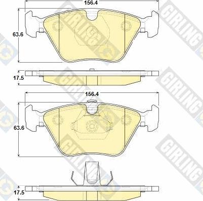 Girling 6116192 - Тормозные колодки, дисковые, комплект autodnr.net