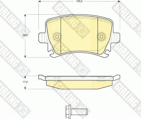 Girling 6116221 - Гальмівні колодки, дискові гальма autocars.com.ua