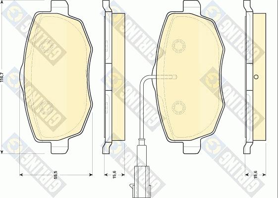 Girling 6117071 - Гальмівні колодки, дискові гальма autocars.com.ua