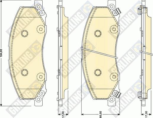 Girling 6117811 - Гальмівні колодки, дискові гальма autocars.com.ua