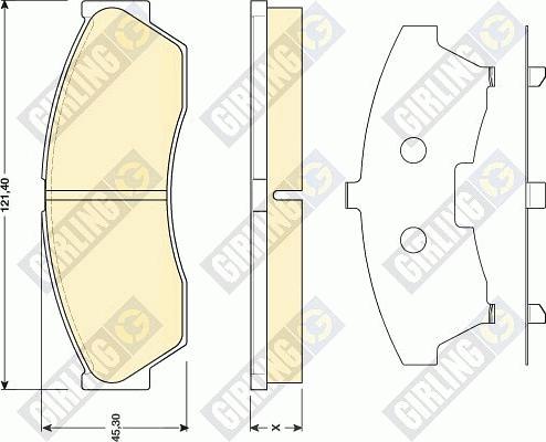 Girling 6117969 - Тормозные колодки, дисковые, комплект avtokuzovplus.com.ua