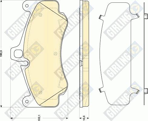 Girling 6118179 - Гальмівні колодки, дискові гальма autocars.com.ua