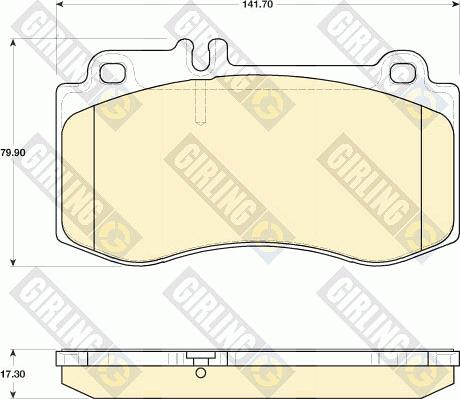 Girling 6118229 - Тормозные колодки, дисковые, комплект autodnr.net