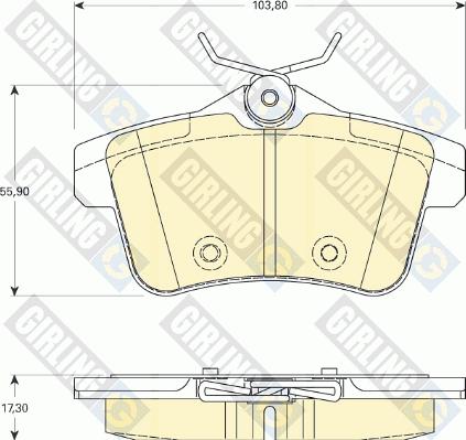 Girling 6118281 - Тормозные колодки, дисковые, комплект avtokuzovplus.com.ua