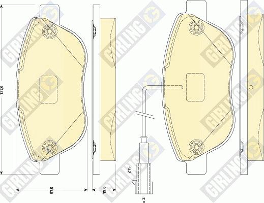 Girling 6118294 - Тормозные колодки, дисковые, комплект avtokuzovplus.com.ua