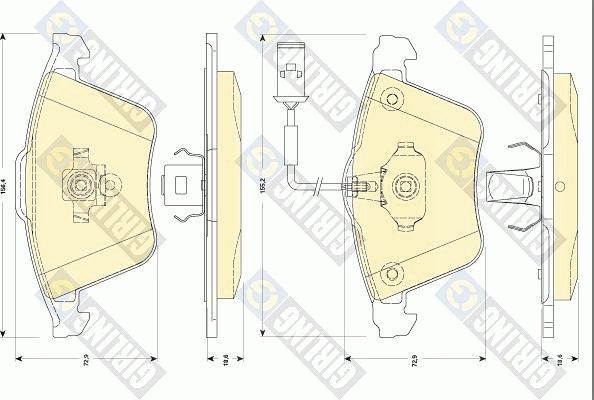 Girling 6118322 - Гальмівні колодки, дискові гальма autocars.com.ua