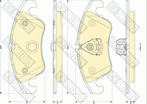 Girling 6118331 - Гальмівні колодки, дискові гальма autocars.com.ua