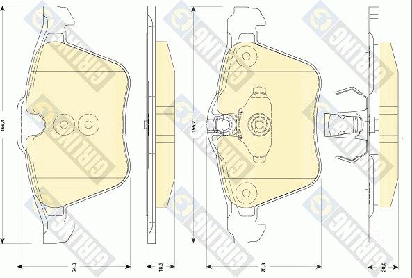 Girling 6118352 - Гальмівні колодки, дискові гальма autocars.com.ua