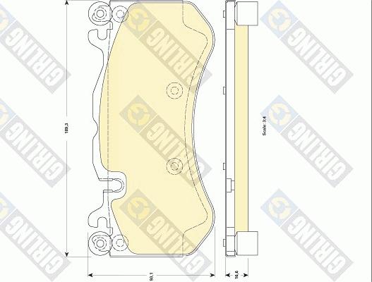 Girling 6118379 - Гальмівні колодки, дискові гальма autocars.com.ua