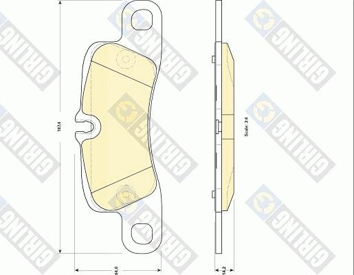 Girling 6118399 - Гальмівні колодки, дискові гальма autocars.com.ua