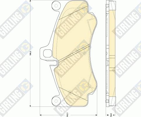 Girling 6118639 - Гальмівні колодки, дискові гальма autocars.com.ua