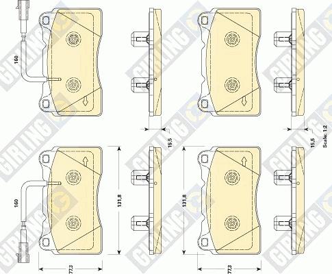 Girling 6118889 - Гальмівні колодки, дискові гальма autocars.com.ua