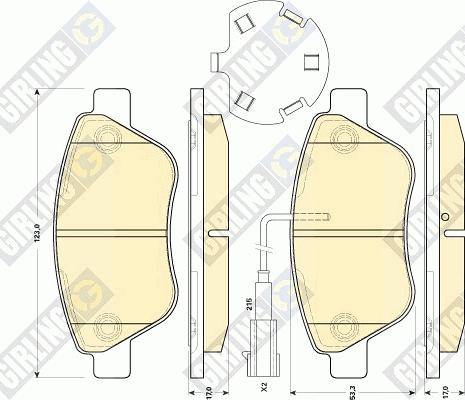 Girling 6118914 - Гальмівні колодки, дискові гальма autocars.com.ua