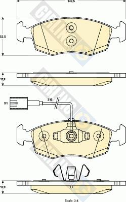 Girling 6118992 - Тормозные колодки, дисковые, комплект avtokuzovplus.com.ua