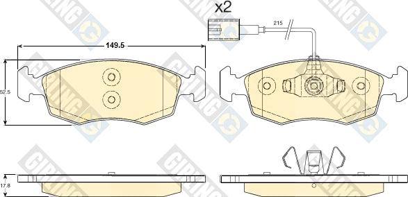 Girling 6119002 - Тормозные колодки, дисковые, комплект avtokuzovplus.com.ua