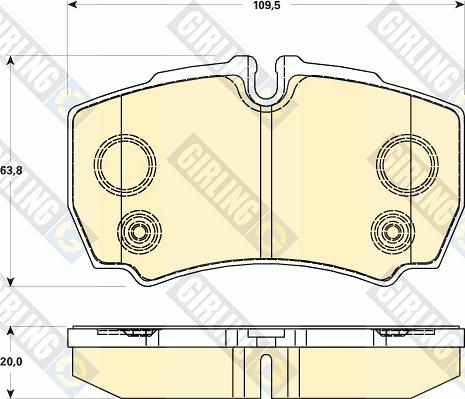 Girling 6119019 - Тормозные колодки, дисковые, комплект avtokuzovplus.com.ua