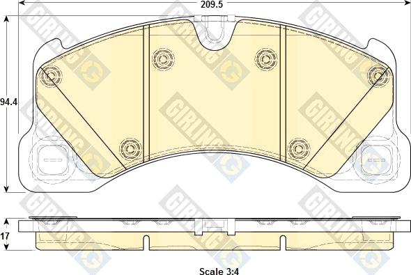 Girling 6119149 - Тормозные колодки, дисковые, комплект avtokuzovplus.com.ua