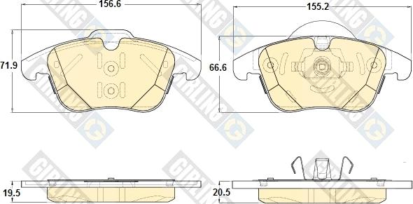 Girling 6119252 - Тормозные колодки, дисковые, комплект avtokuzovplus.com.ua