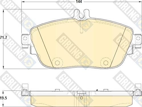 Girling 6119321 - Тормозные колодки, дисковые, комплект avtokuzovplus.com.ua