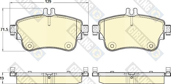 Girling 6119331 - Гальмівні колодки, дискові гальма autocars.com.ua