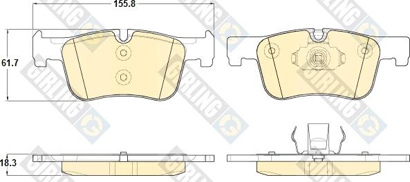 Girling 6119342 - Тормозные колодки, дисковые, комплект avtokuzovplus.com.ua