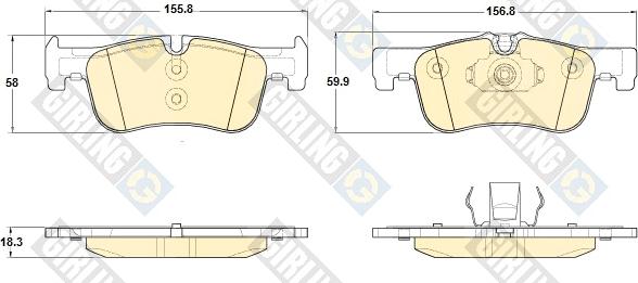 Girling 6119352 - Тормозные колодки, дисковые, комплект avtokuzovplus.com.ua