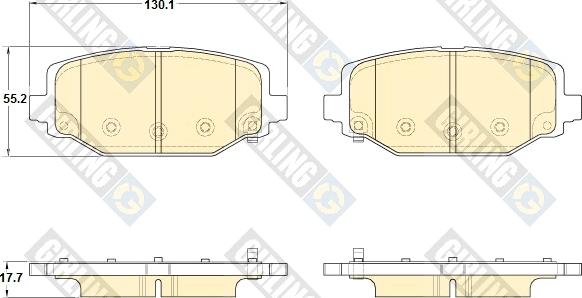 Girling 6119369 - Тормозные колодки, дисковые, комплект avtokuzovplus.com.ua