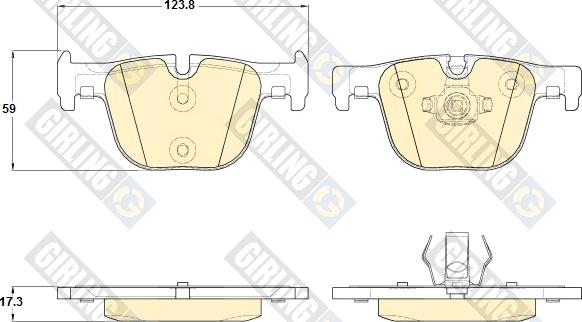 Girling 6119372 - Гальмівні колодки, дискові гальма autocars.com.ua