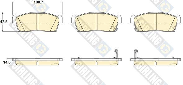 Girling 6119409 - Гальмівні колодки, дискові гальма autocars.com.ua