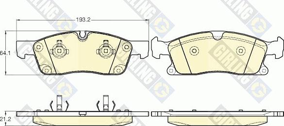 Girling 6119462 - Гальмівні колодки, дискові гальма autocars.com.ua