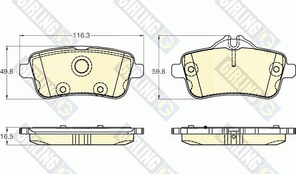 Girling 6119471 - Тормозные колодки, дисковые, комплект autodnr.net