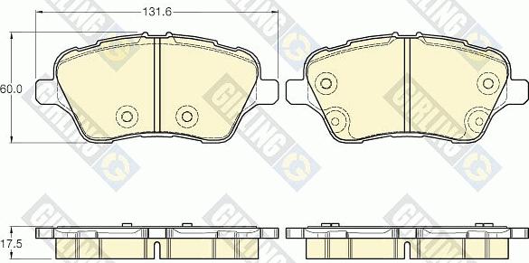 Girling 6119593 - Гальмівні колодки, дискові гальма autocars.com.ua