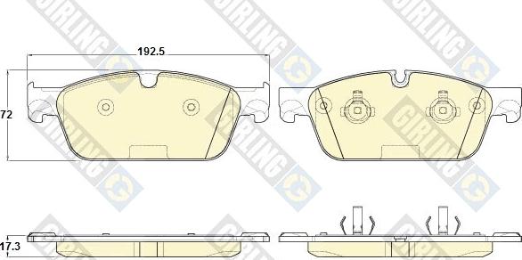 Girling 6119702 - Тормозные колодки, дисковые, комплект avtokuzovplus.com.ua