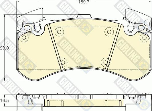 Girling 6119762 - Гальмівні колодки, дискові гальма autocars.com.ua