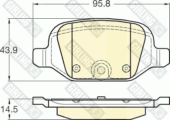 Girling 6119811 - Тормозные колодки, дисковые, комплект autodnr.net