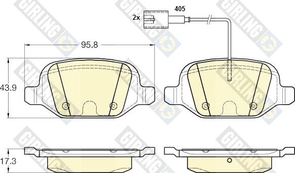 Girling 6119851 - Гальмівні колодки, дискові гальма autocars.com.ua