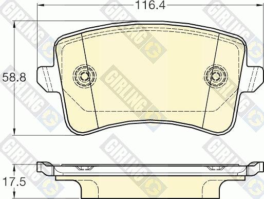 Girling 6120001 - Гальмівні колодки, дискові гальма autocars.com.ua