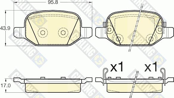 Girling 6120021 - Гальмівні колодки, дискові гальма autocars.com.ua