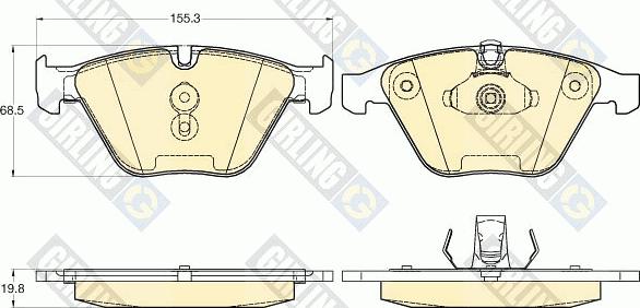 Girling 6120212 - Гальмівні колодки, дискові гальма autocars.com.ua