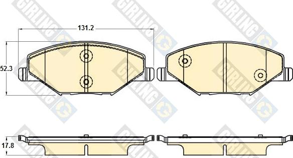 Girling 6120271 - Гальмівні колодки, дискові гальма autocars.com.ua