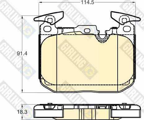 Girling 6120315 - Тормозные колодки, дисковые, комплект avtokuzovplus.com.ua