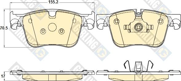 Girling 6120352 - Тормозные колодки, дисковые, комплект avtokuzovplus.com.ua